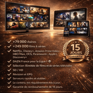 Forfait de base abonnement streaming SD HD activation instantanée compatible smart tv android ios france