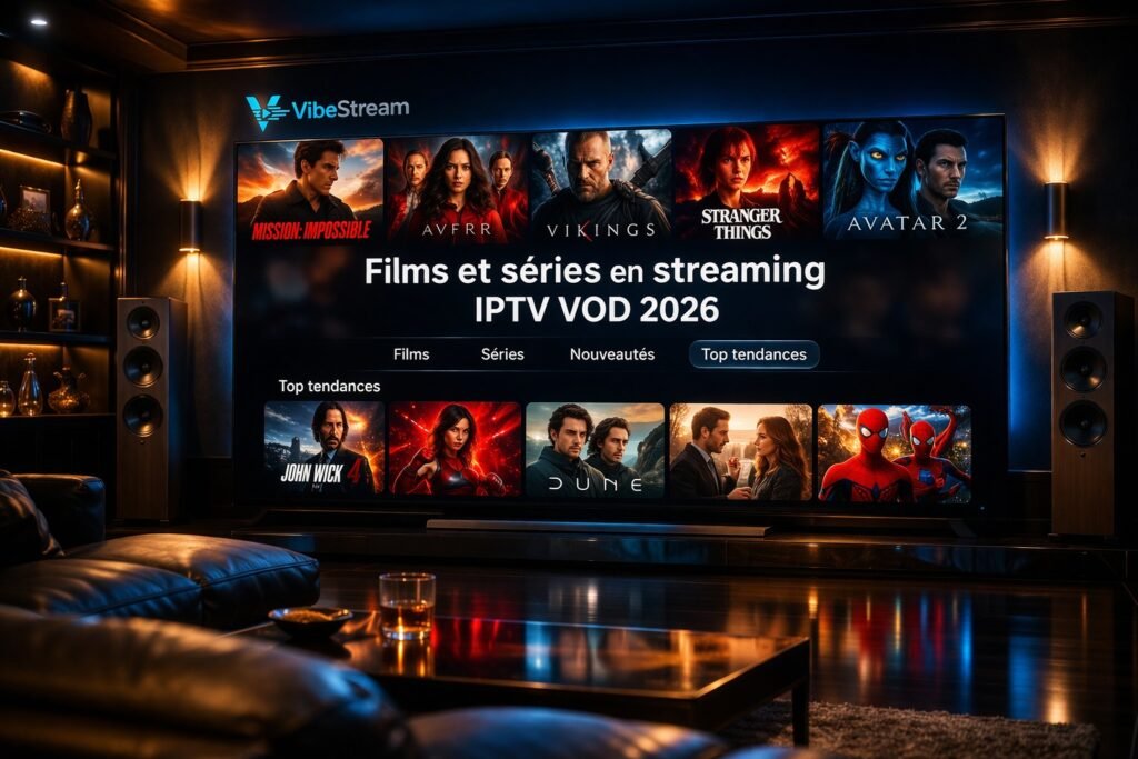 Streaming IPTV VOD 2026 – Films et séries en HD et 4K