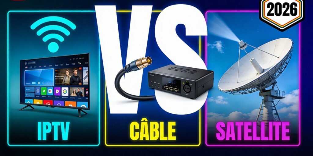 IPTV vs Câble vs Satellite : Quel est le Meilleur Choix en 2026 ?