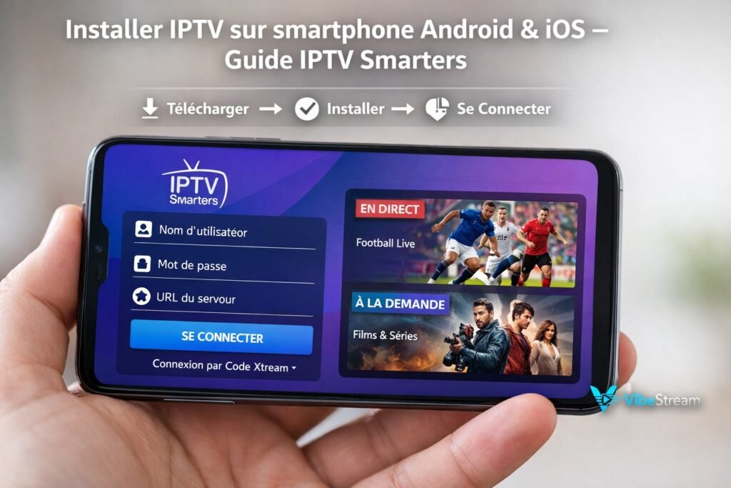 Installation IPTV sur smartphone Android iOS application IPTV Smarters
