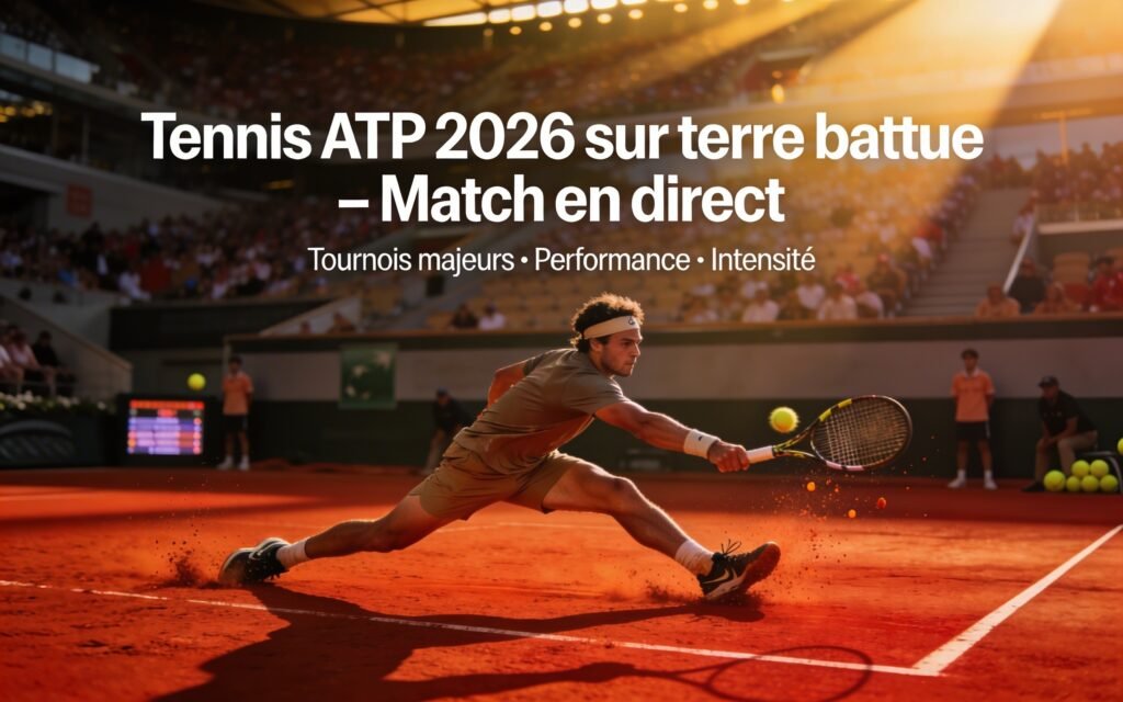 Tennis ATP 2026 terre battue match professionnel clay court