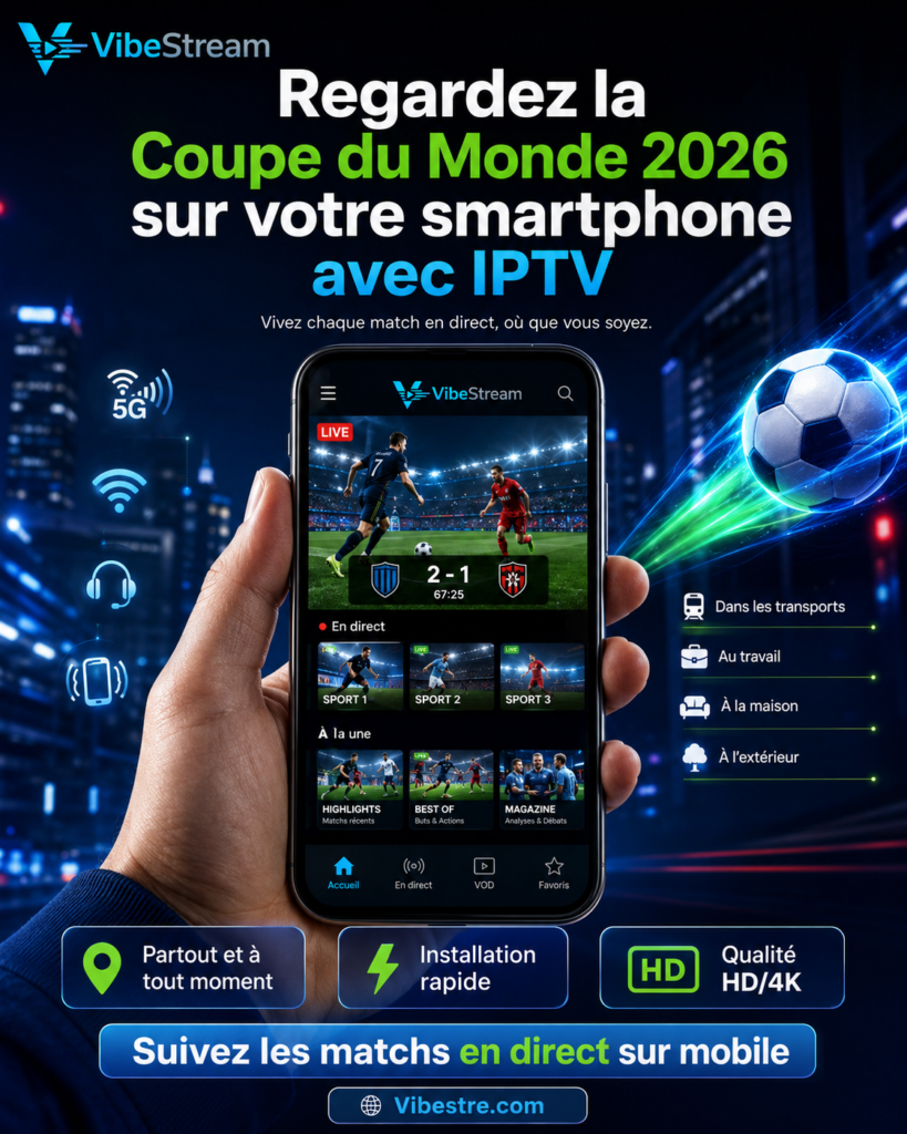 Regarder Coupe du Monde 2026 sur smartphone IPTV
